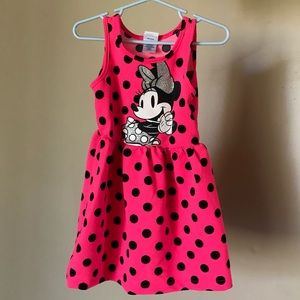 Disney Hot Pink Polka Dot Minnie Mouse Dress